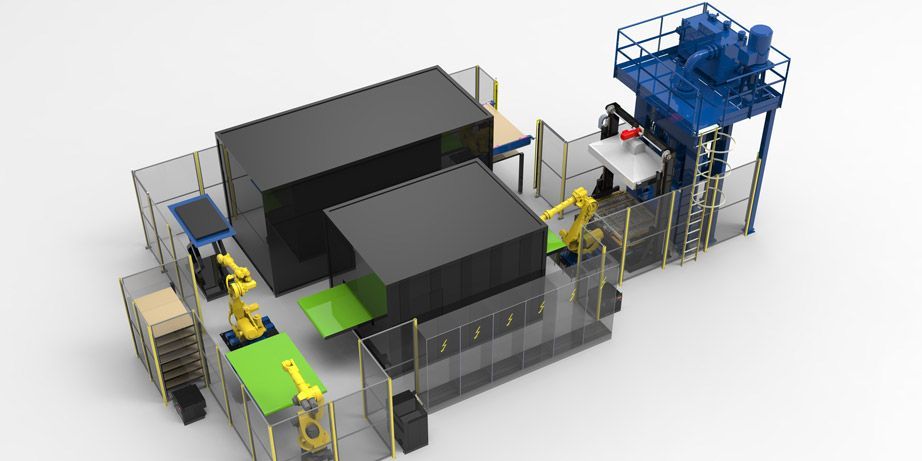 consolidation stamping thermoplastics production line pinette pei