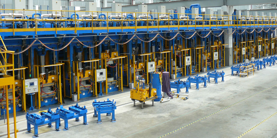 rubber molding press system